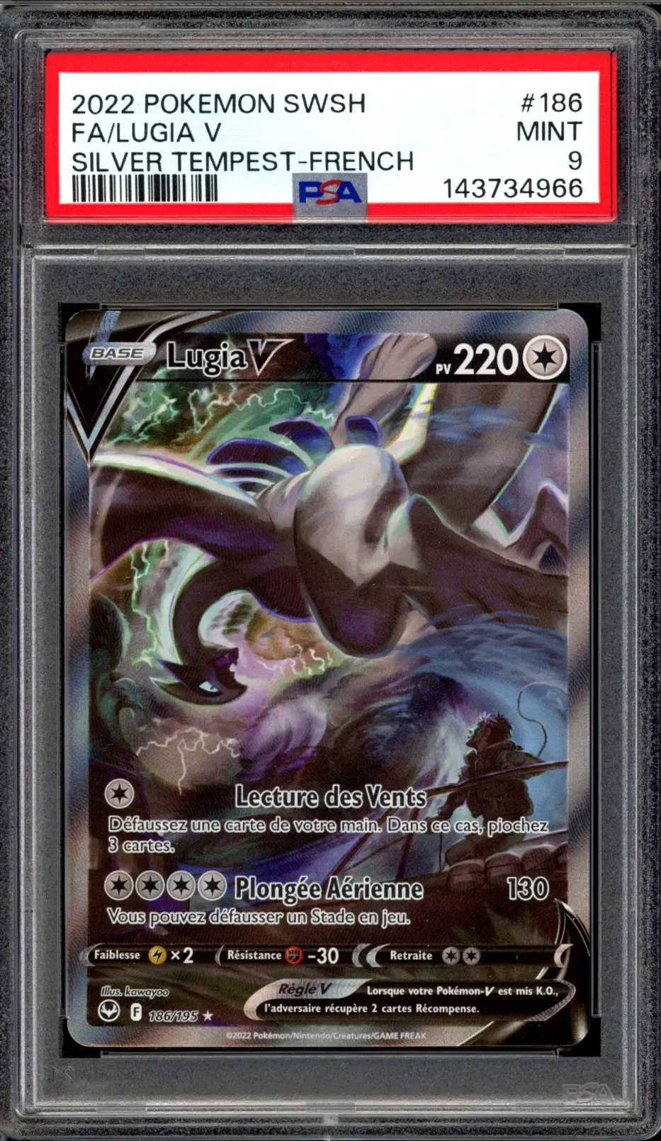 PSA 9 Lugia V
