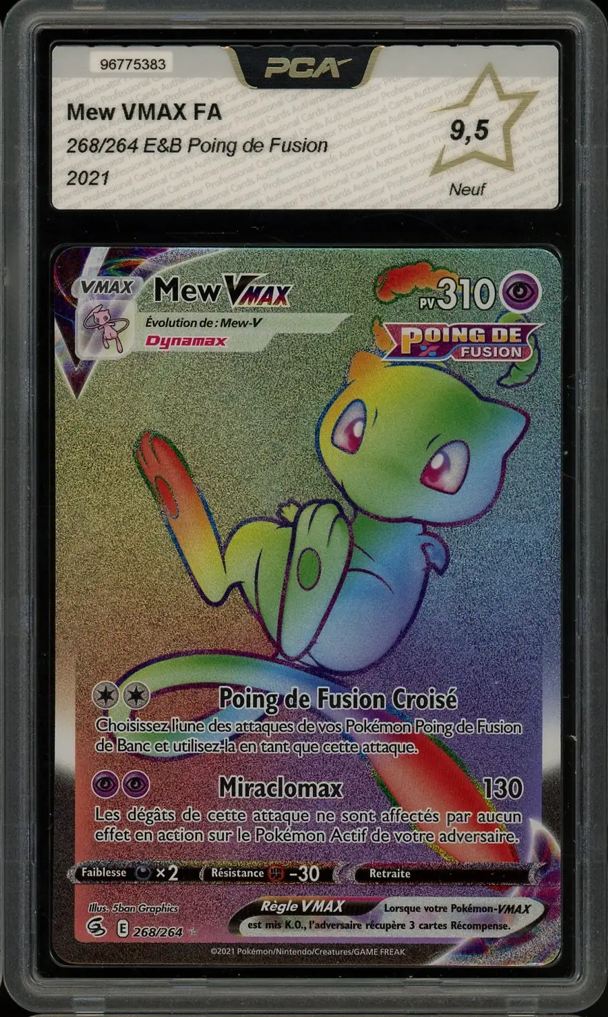 PCA 9.5 Mew VMax Rainbow