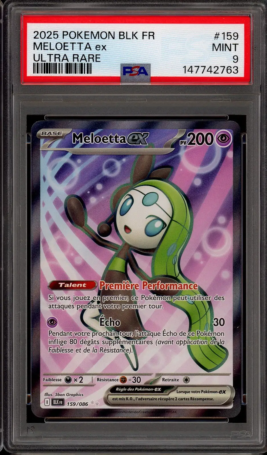 PSA 9 Meloetta Ex