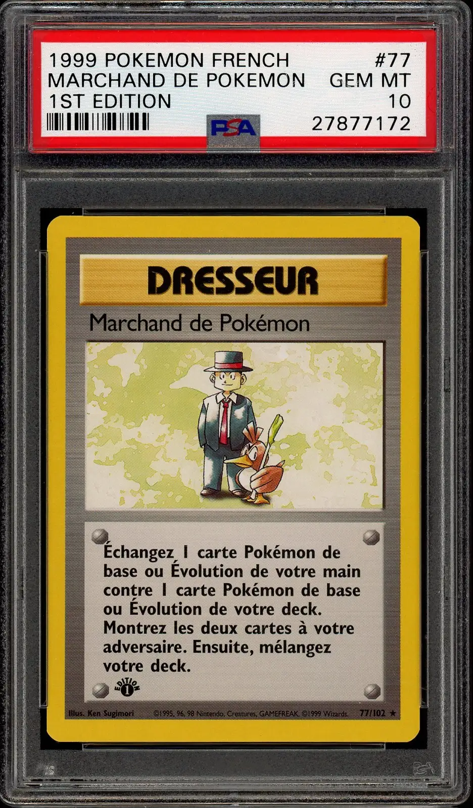 PSA 10 Marchand de Pokémon