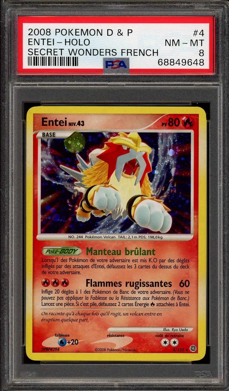 PSA 8 Entei Holo