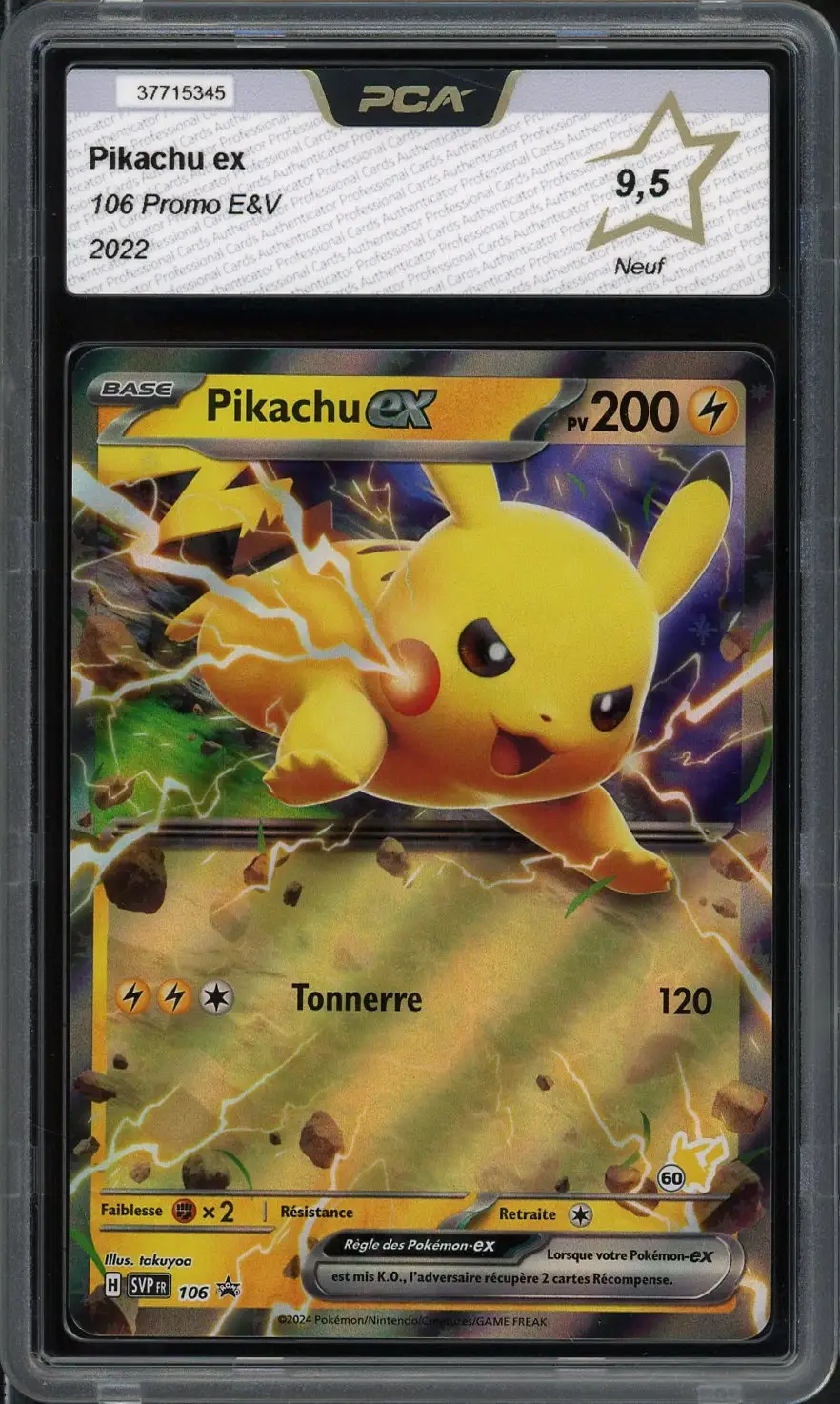 PCA 9.5 Pikachu Ex