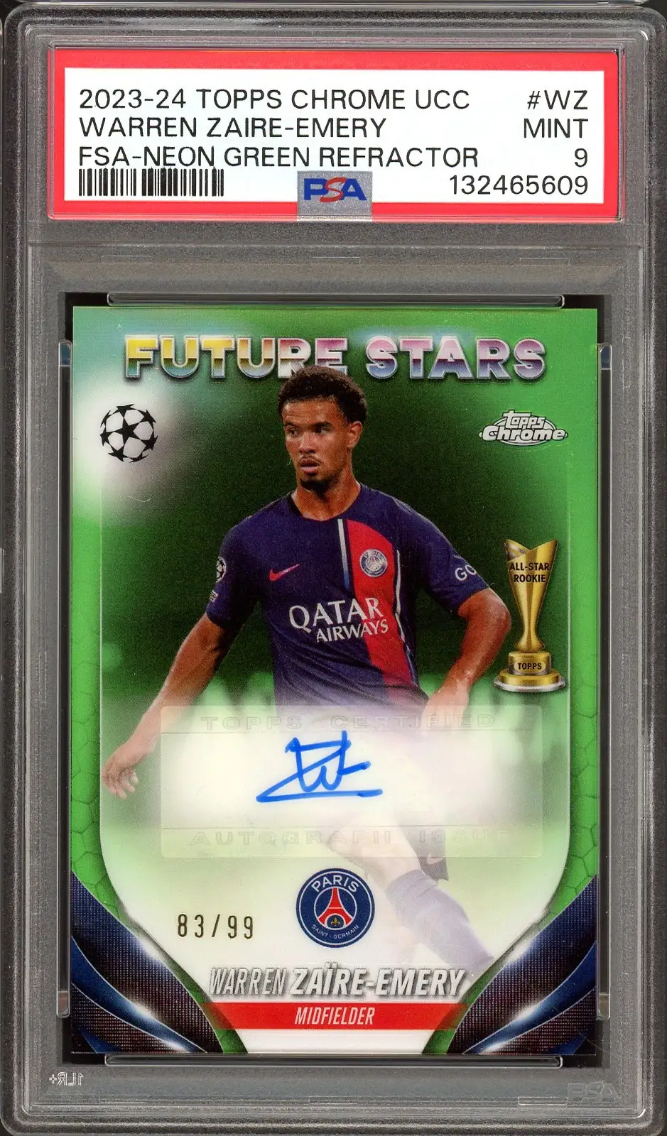 PSA 9 Warren Zaïre-Emery Autograph