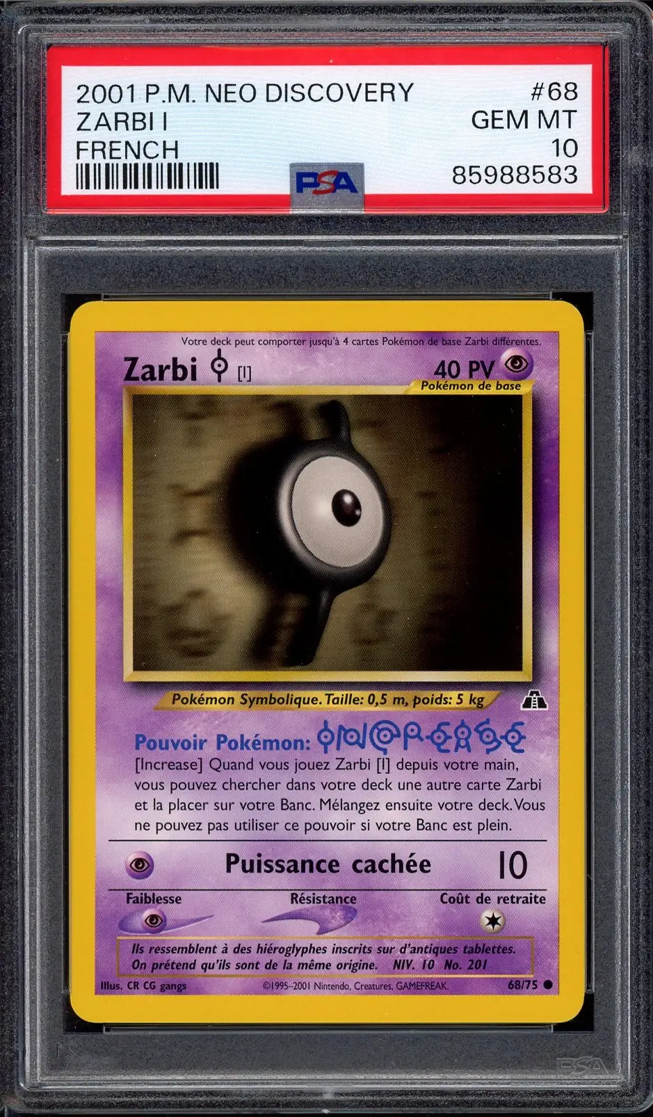 PSA 10 Zarbi I