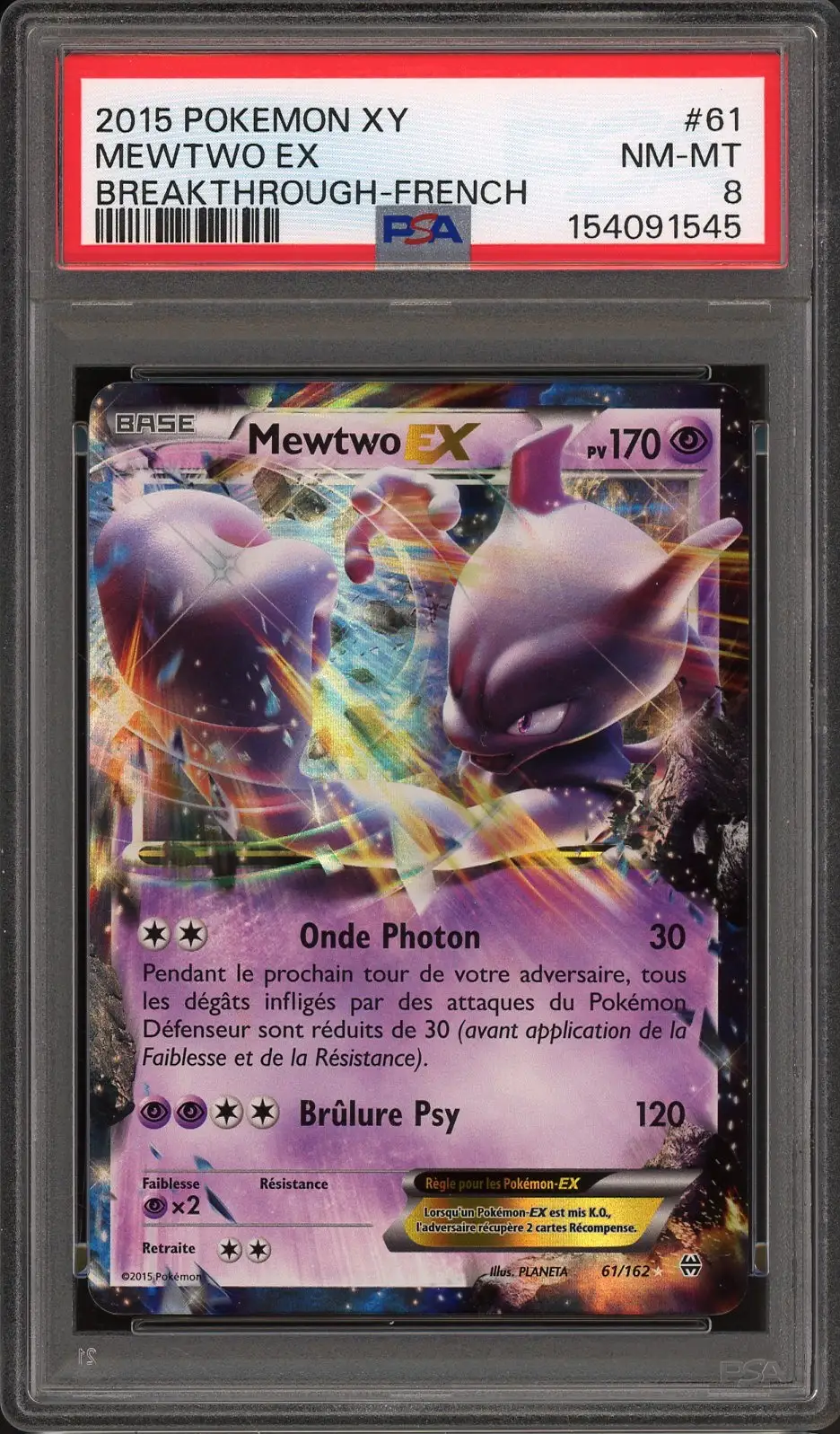 PSA 8 Mewtwo Ex