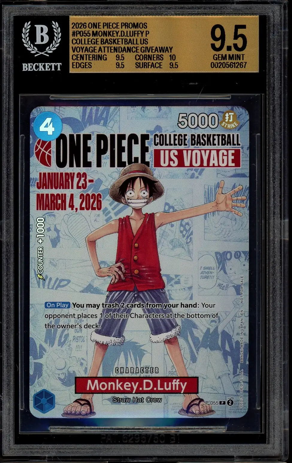 BGS 9.5 Monkey.D.Luffy
