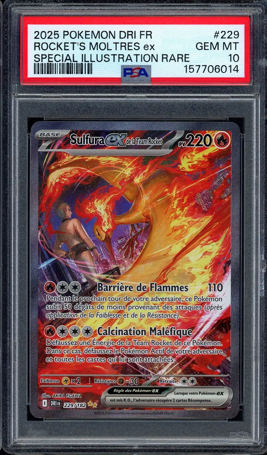 PSA 10 Sulfura Ex de la Team Rocket