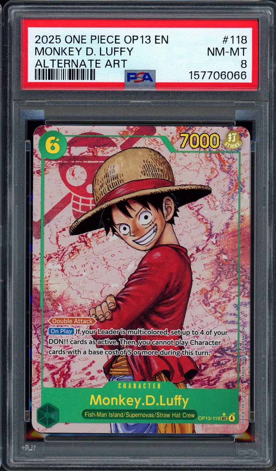 PSA 8 Monkey D. Luffy