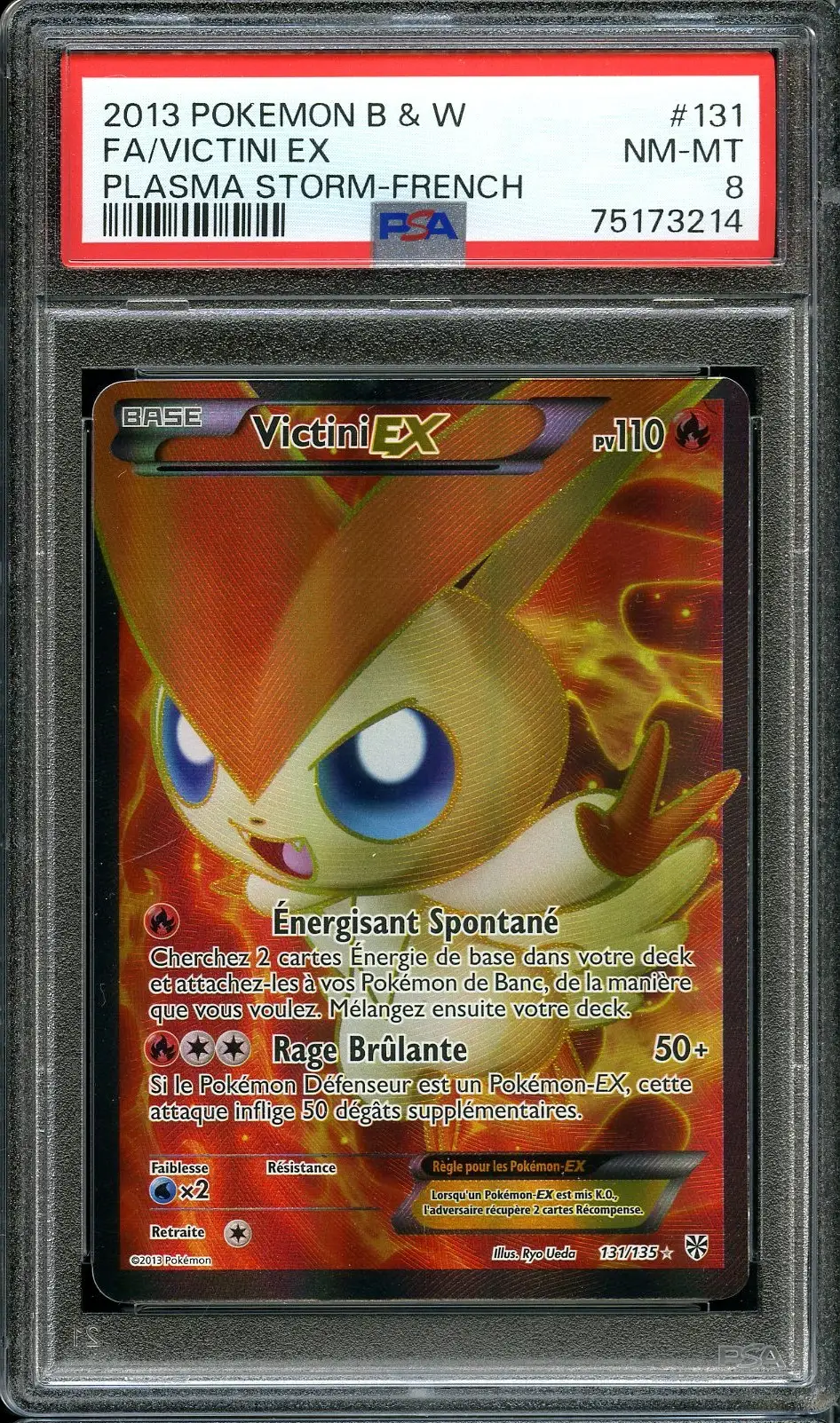 PSA 8 Victini Ex