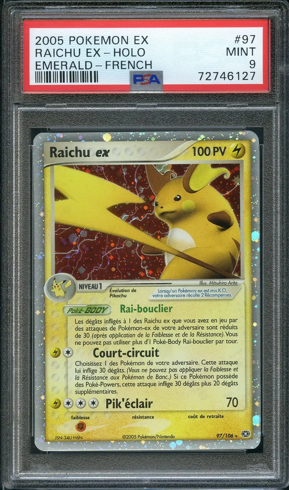 PSA 9 Raichu Holo