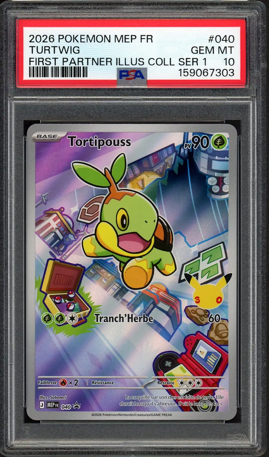 PSA 10 Tortipouss