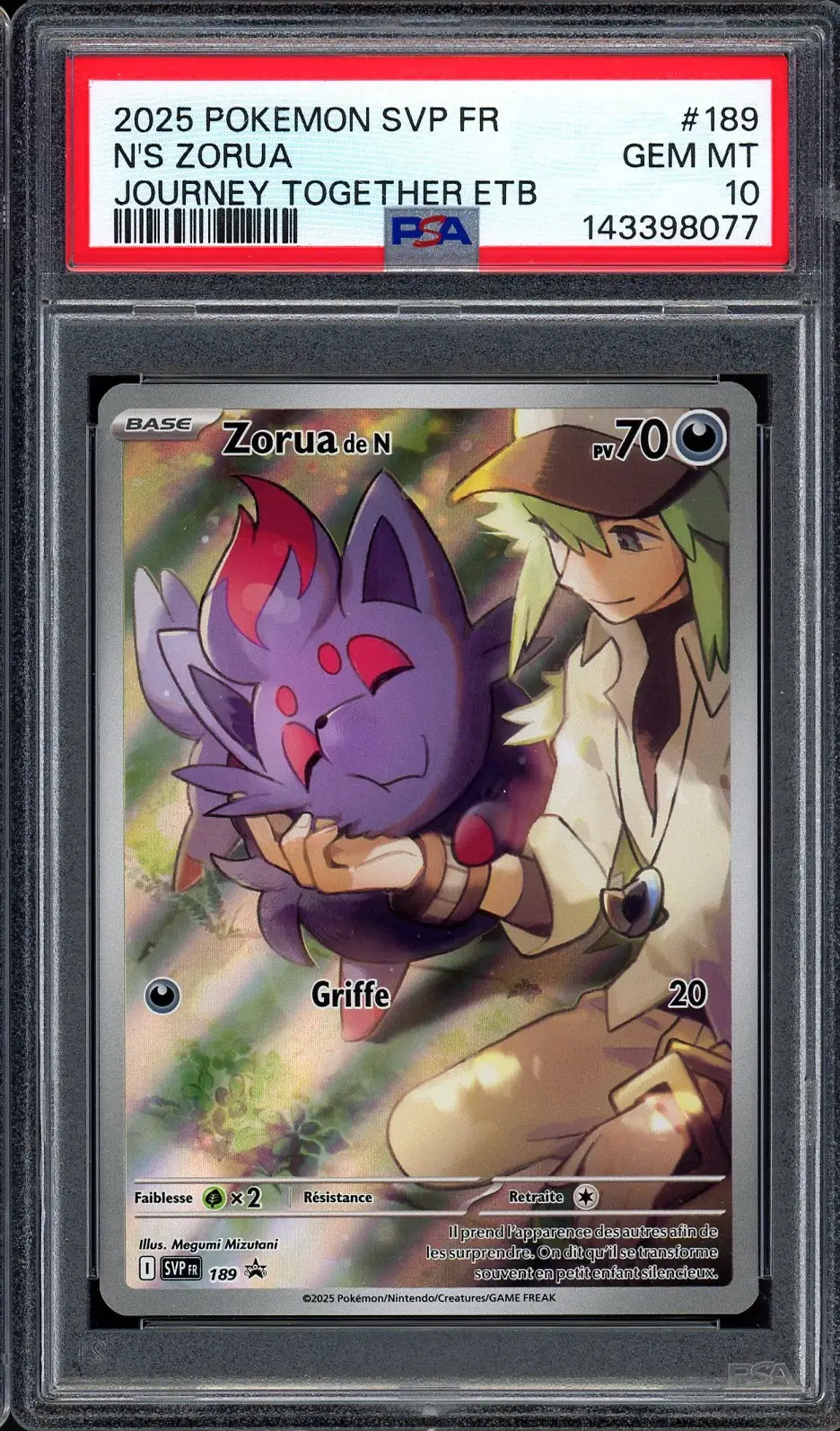 PSA 10 Zorua de N