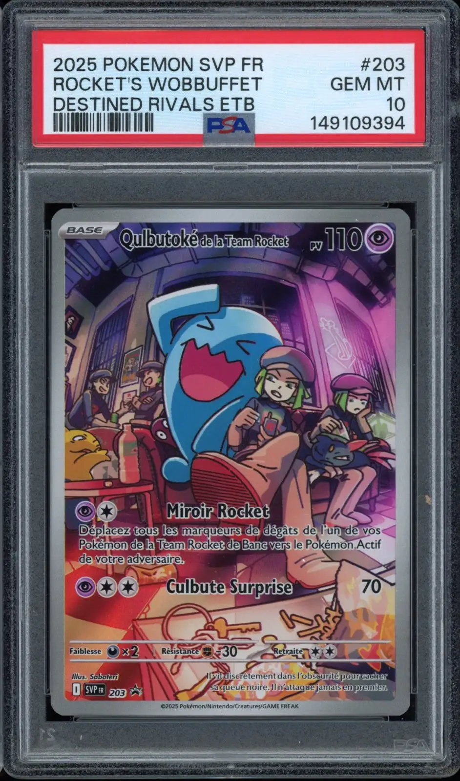 PSA 10 Qulbutoké De La Team Rocket