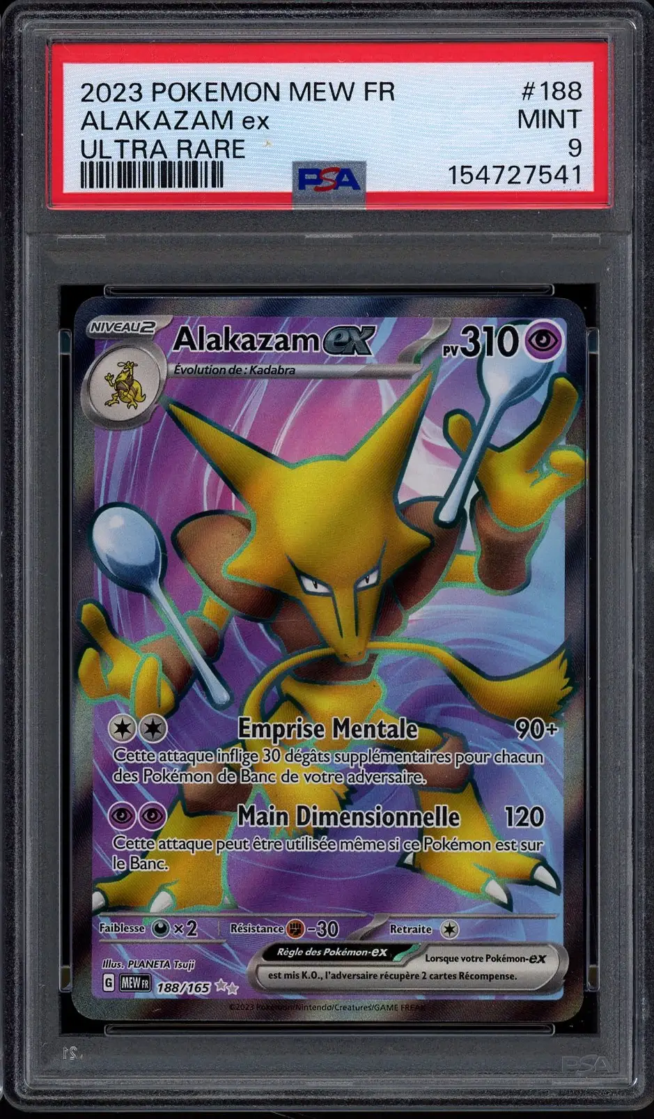 PSA 9 Alakazam Ex