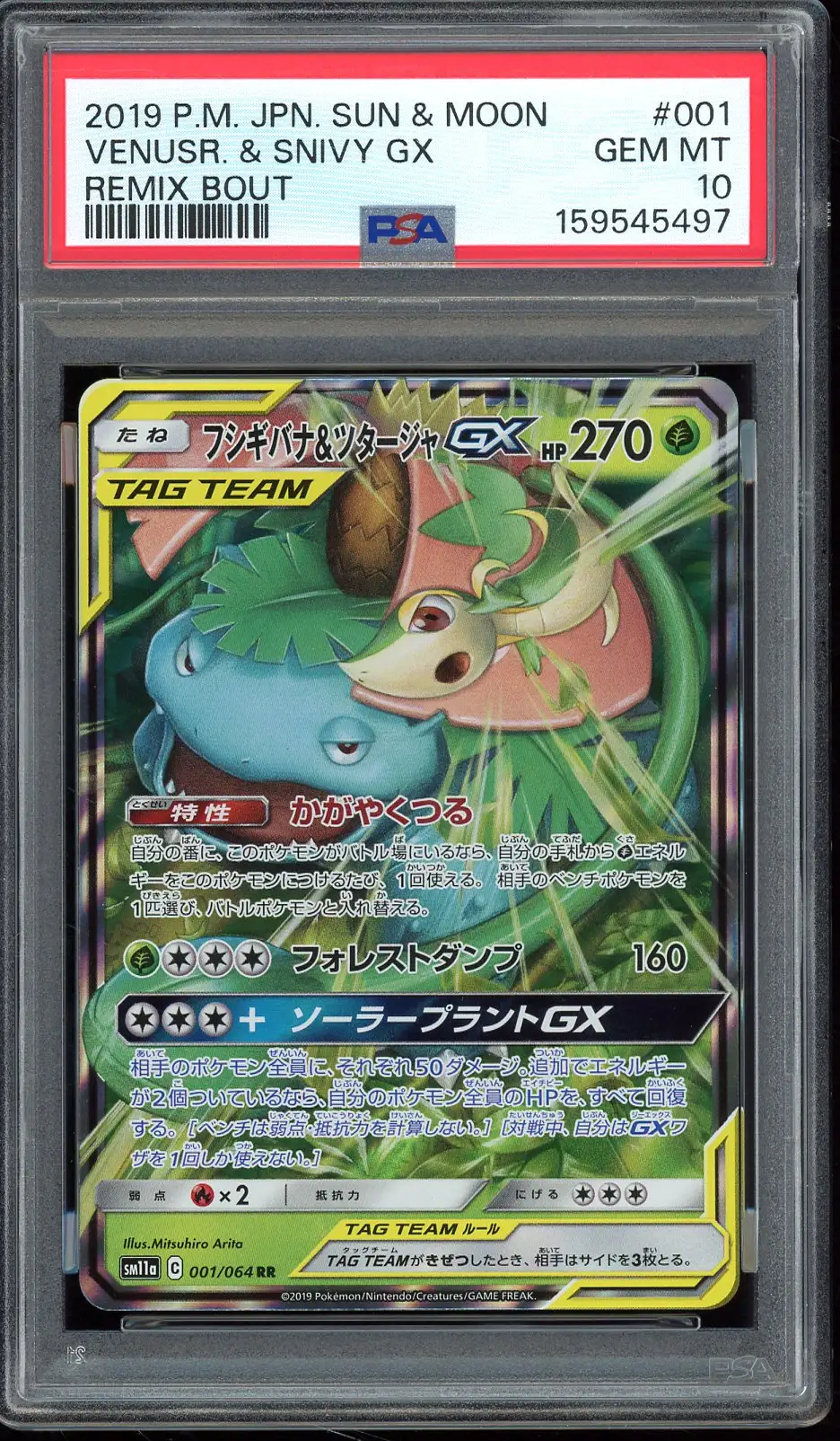 PSA 10 Venusaur & Snivy Gx