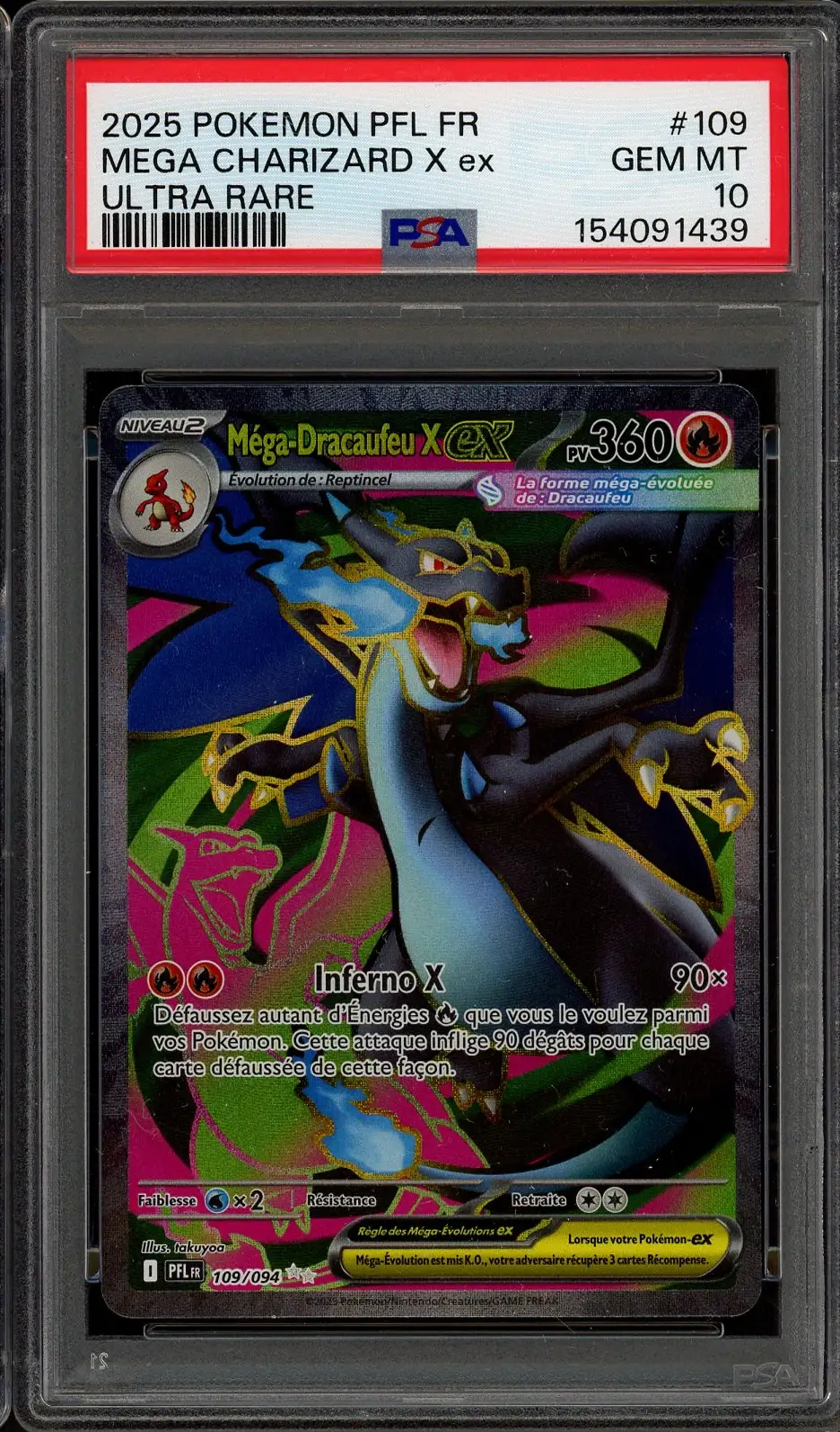 PSA 10 Méga-Dracaufeu X Ex