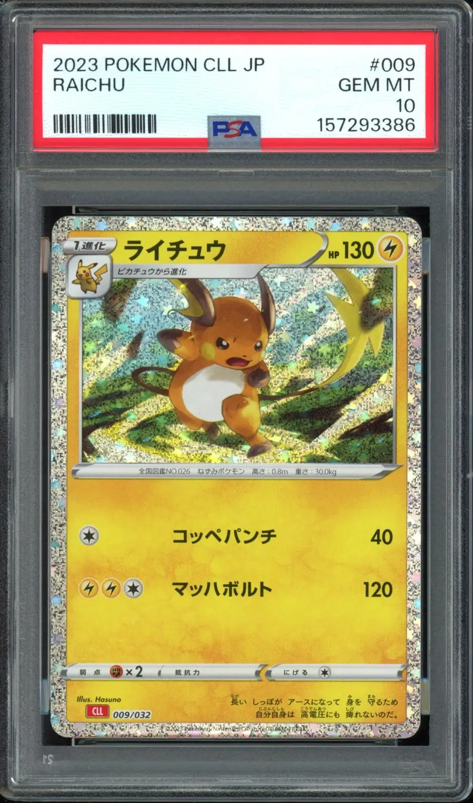 PSA 10 Raichu Holo