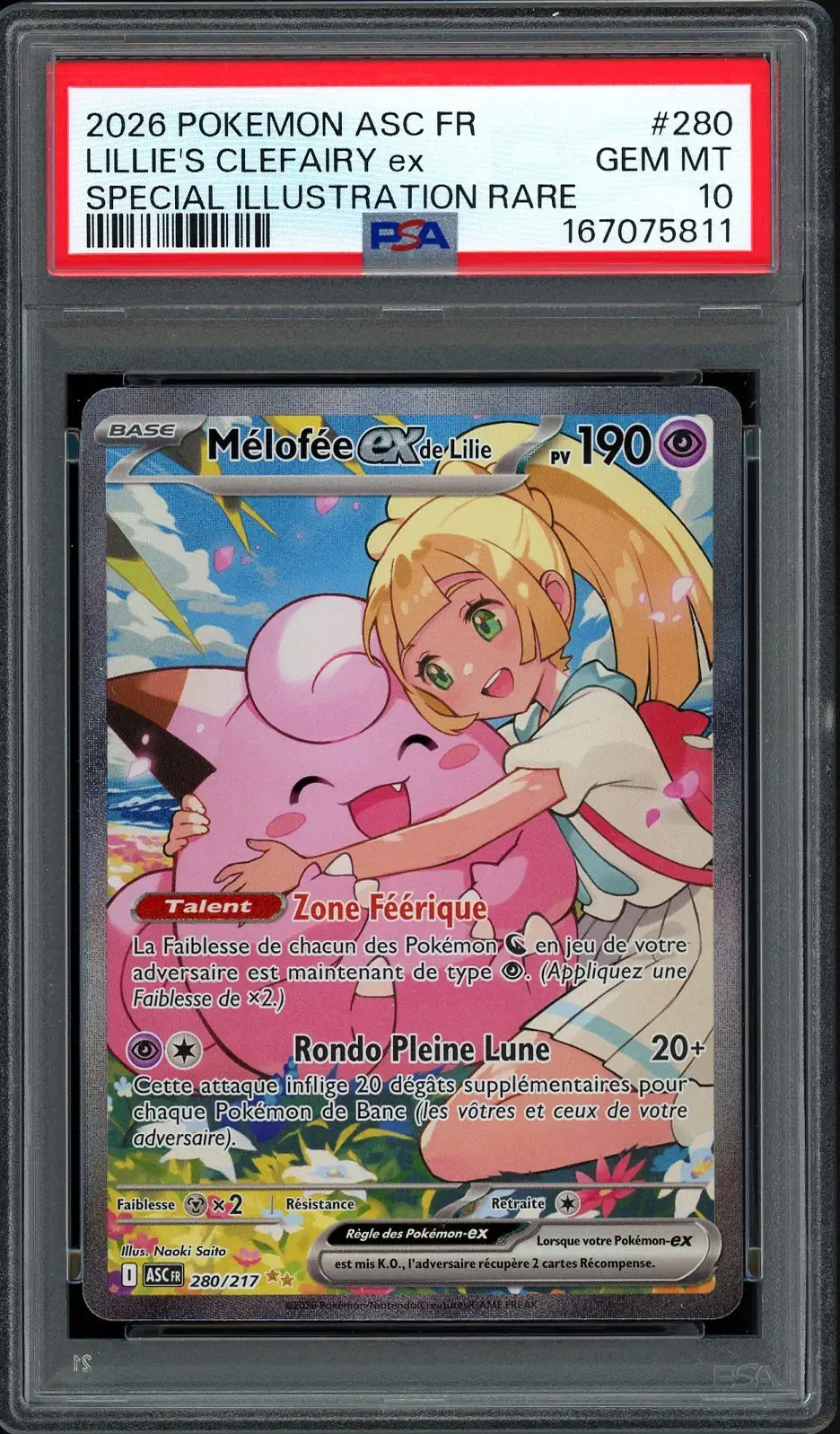 PSA 10 Mélofée Ex de Lilie