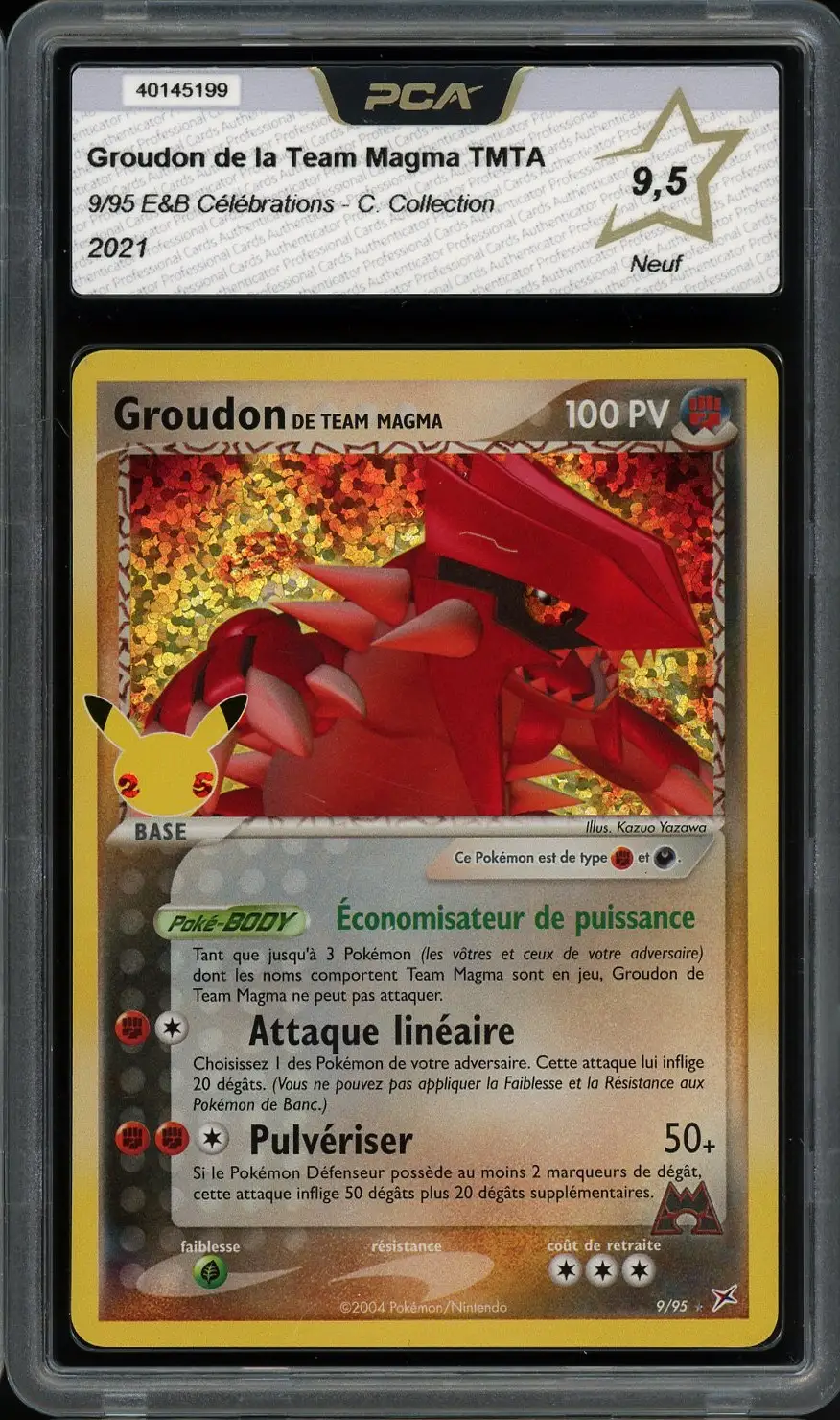 PCA 9.5 Groudon de Team Magma Holo