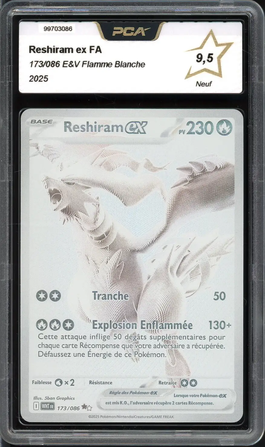 PCA 9.5 Reshiram Ex