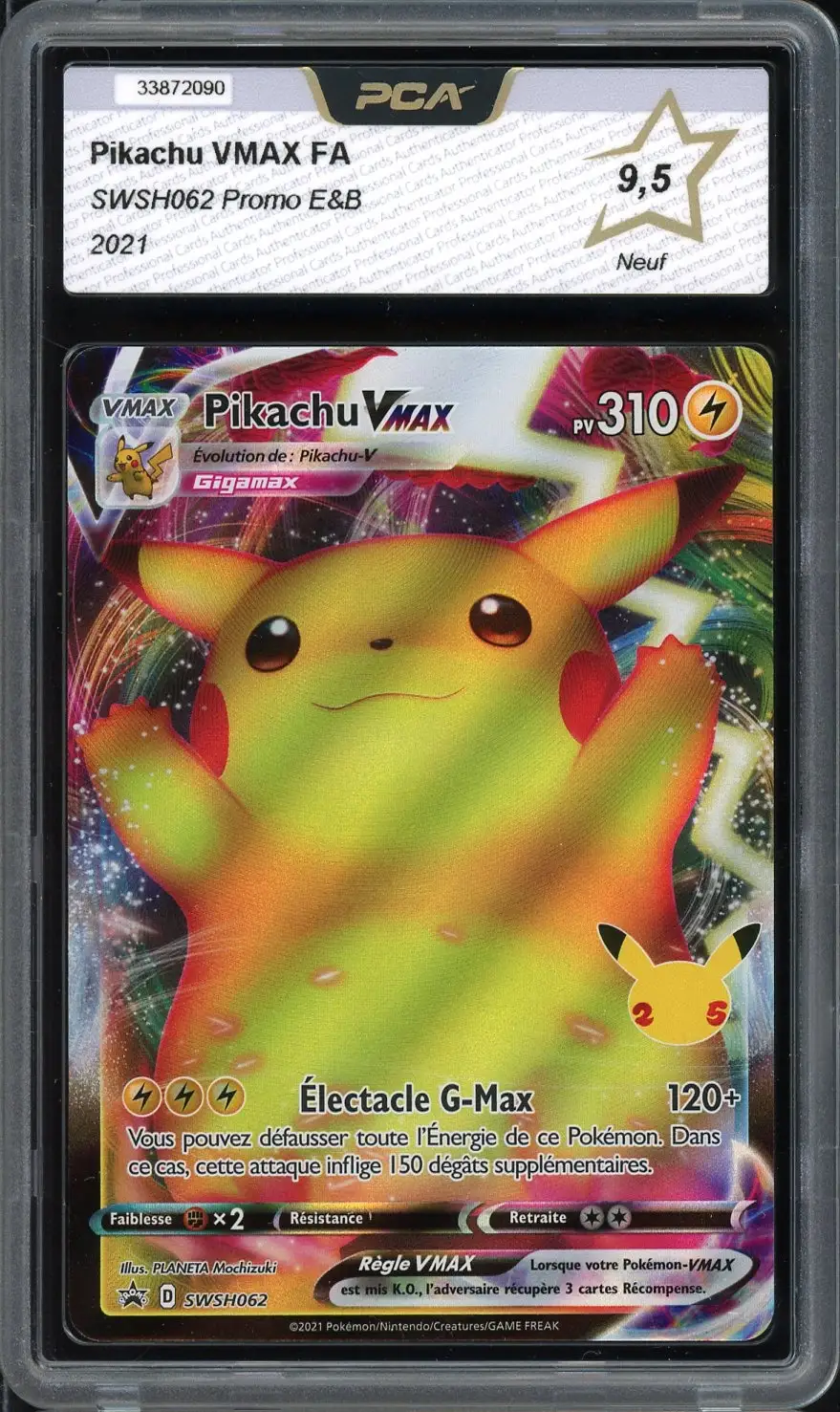PCA 9.5 Pikachu VMax