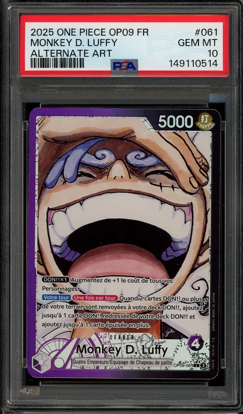 PSA 10 Monkey D. Luffy