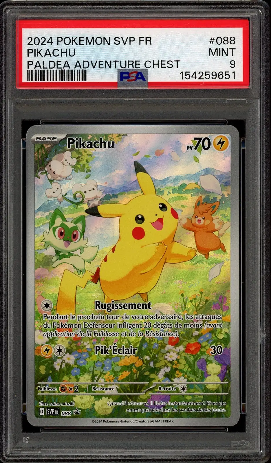 PSA 9 Pikachu