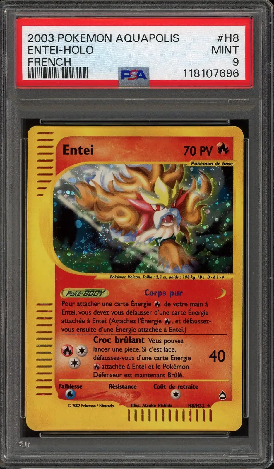 PSA 9 Entei Holo