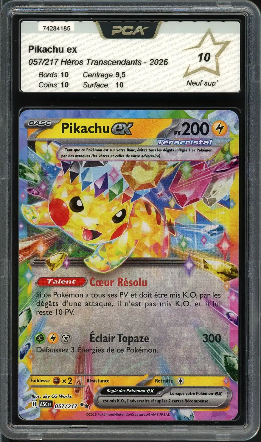 PCA 10 Pikachu Ex