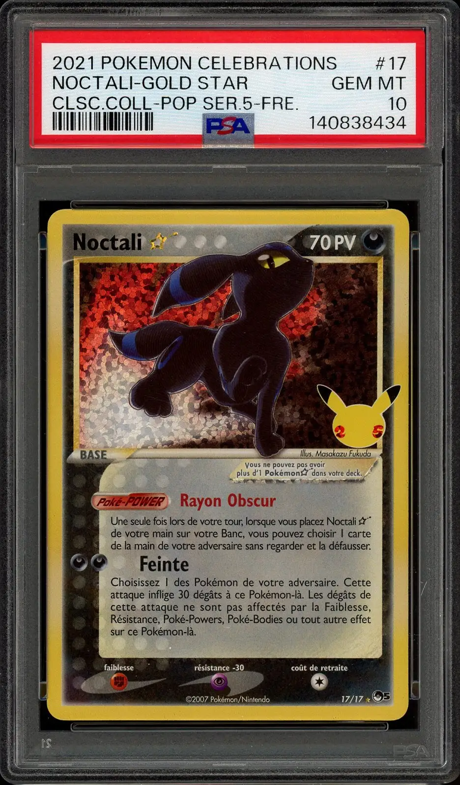 PSA 10 Noctali Gold Star