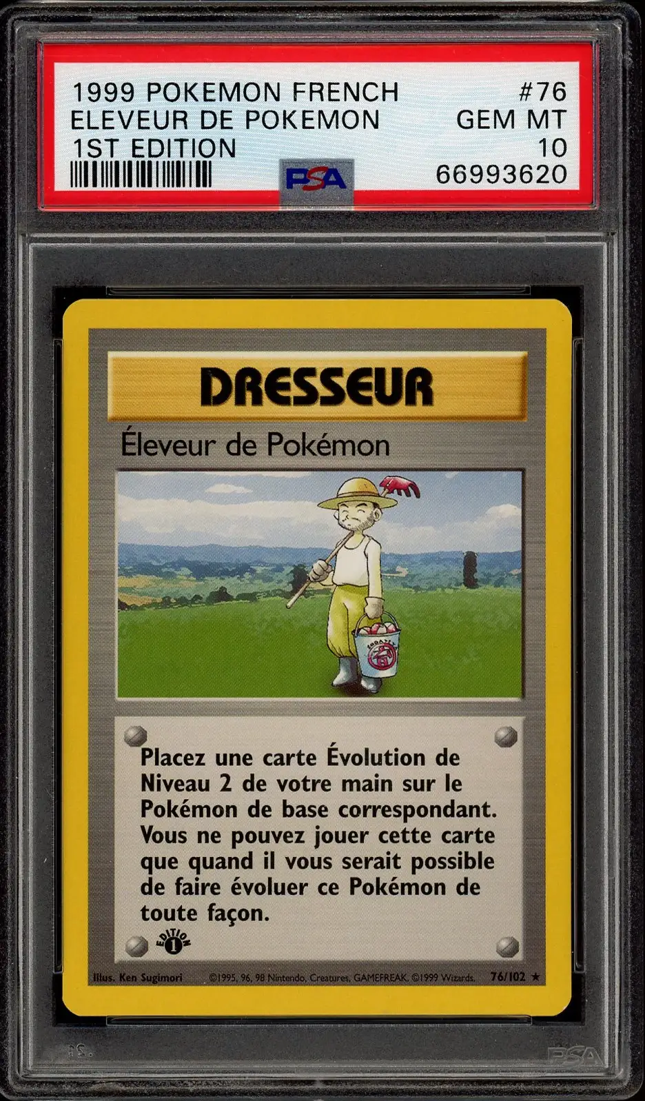 PSA 10 Eleveur de Pokémon