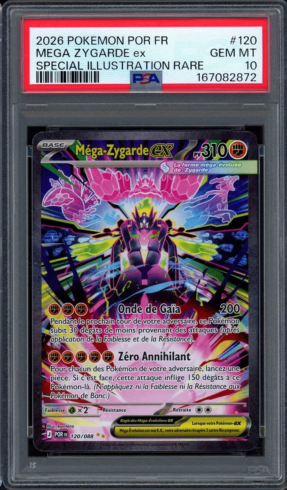 PSA 10 Méga-Zygarde Ex
