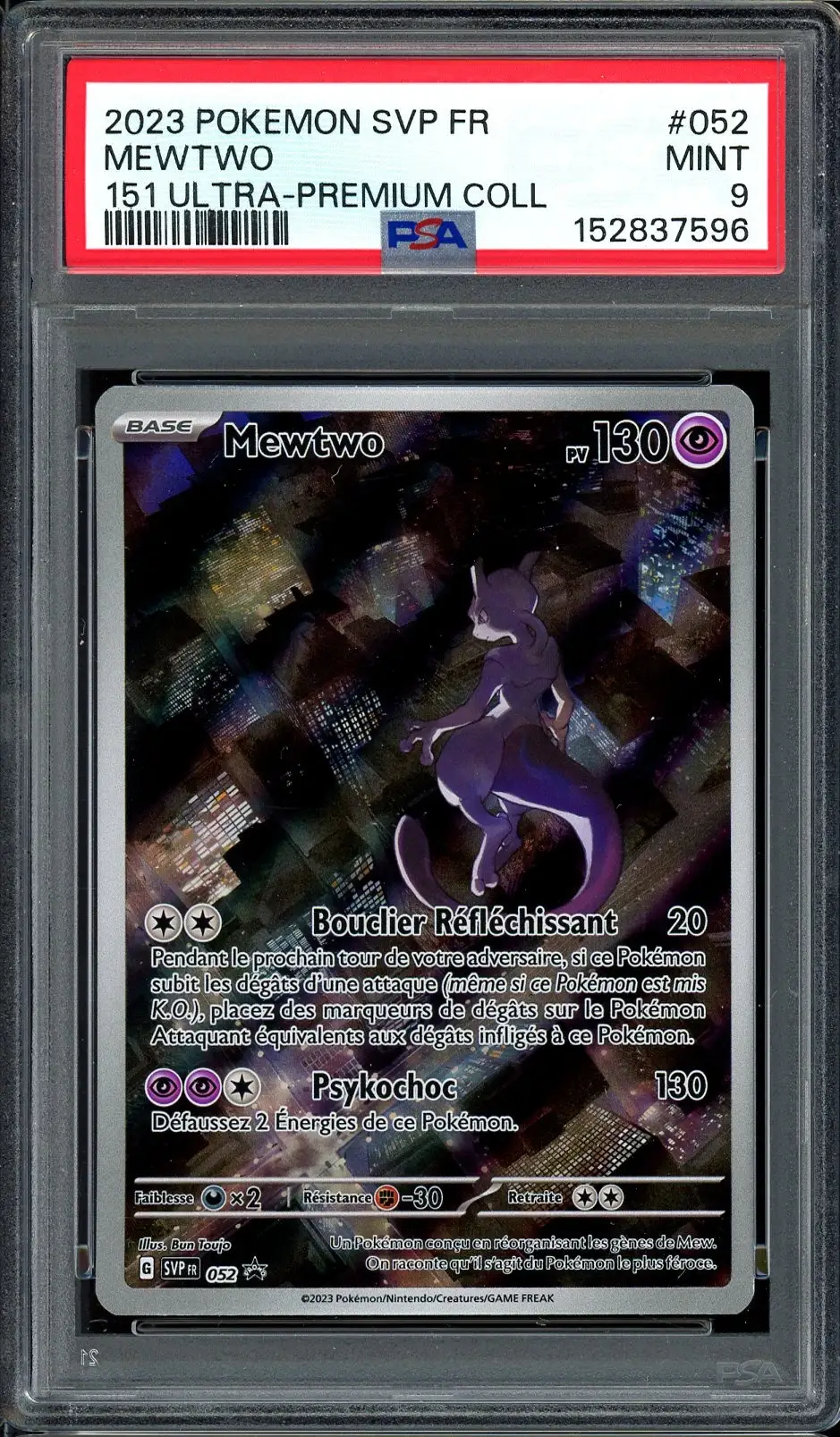 PSA 9 Mewtwo