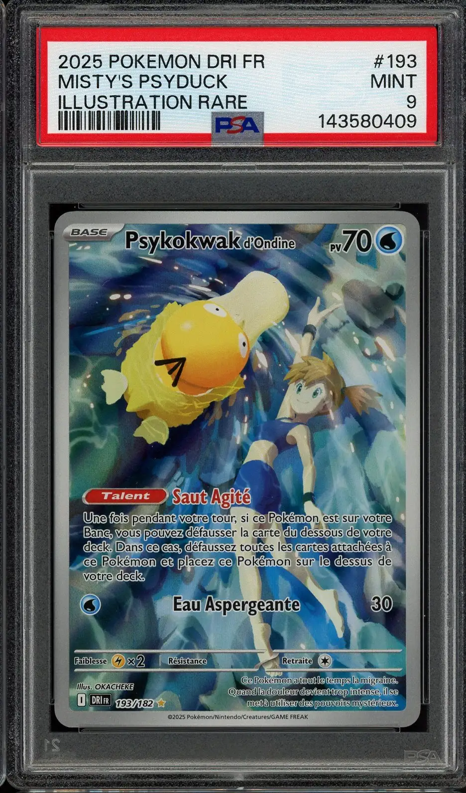 PSA 9 Psykokwak d'Ondine