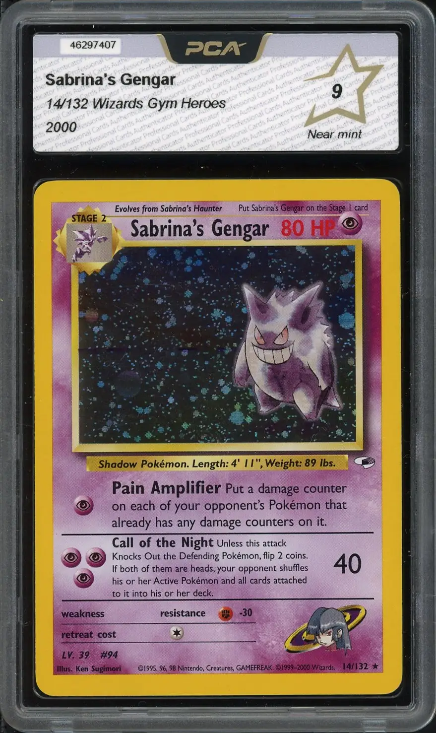 PCA 9 Sabrina's Gengar Holo