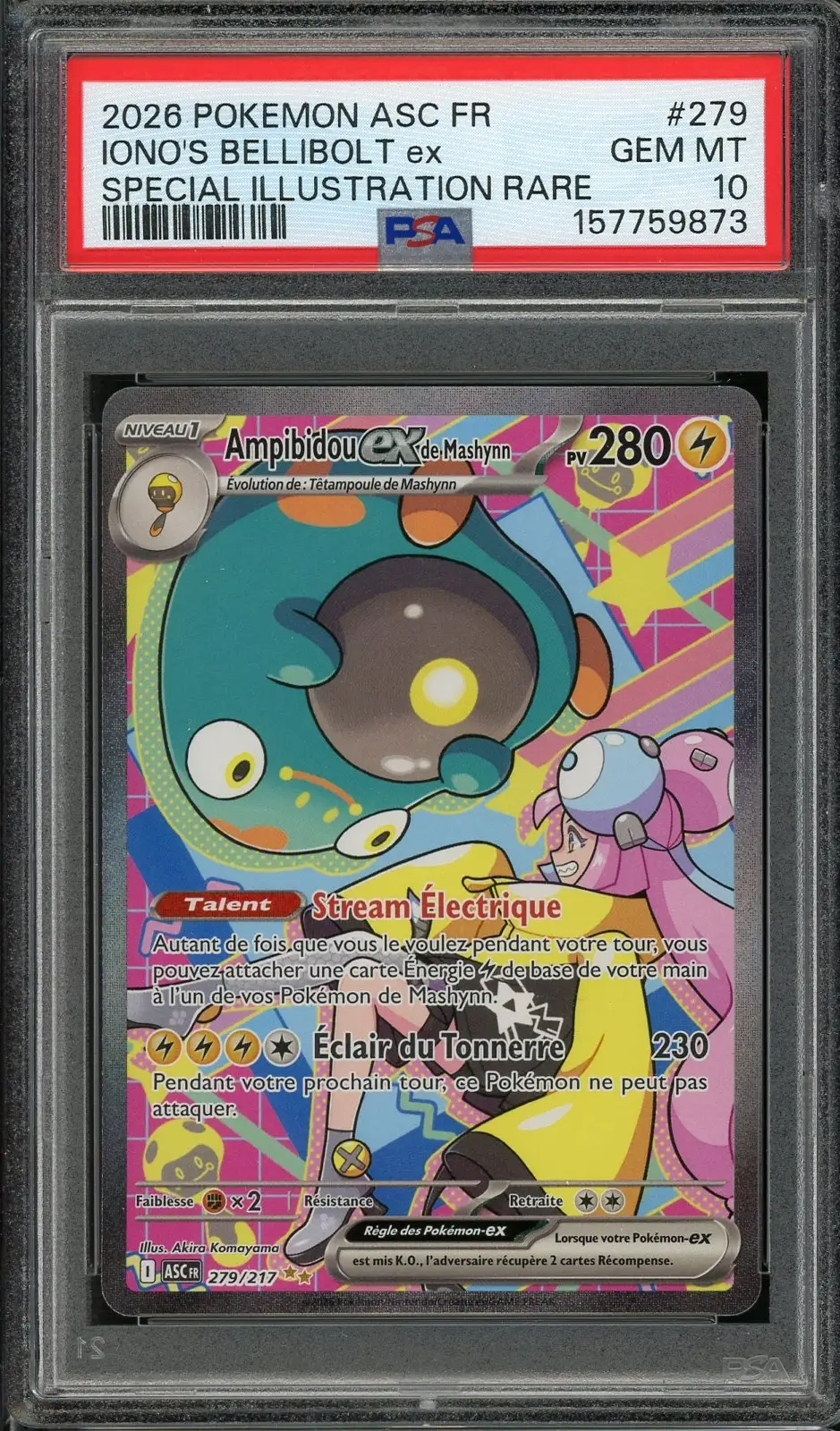 PSA 10 Ampibidou Ex de Mashynn