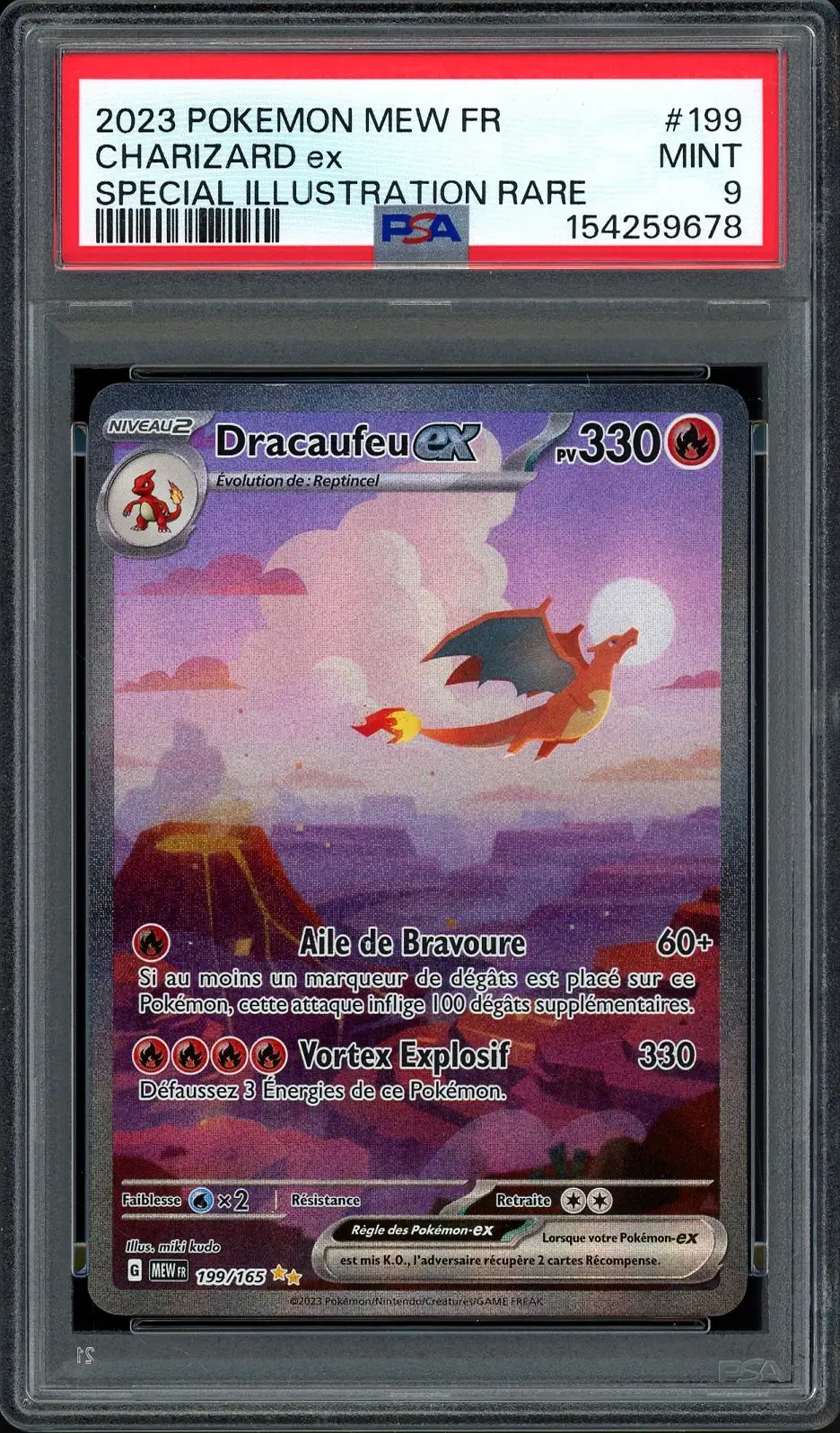 PSA 9 Dracaufeu Ex