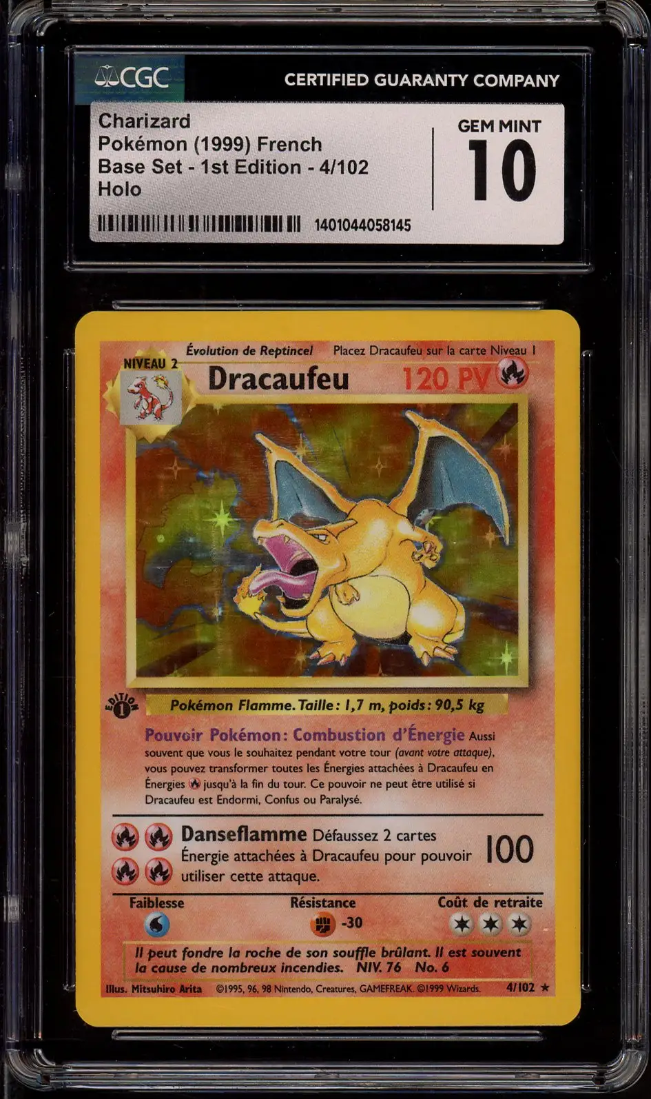 CGC 10 Dracaufeu Holo