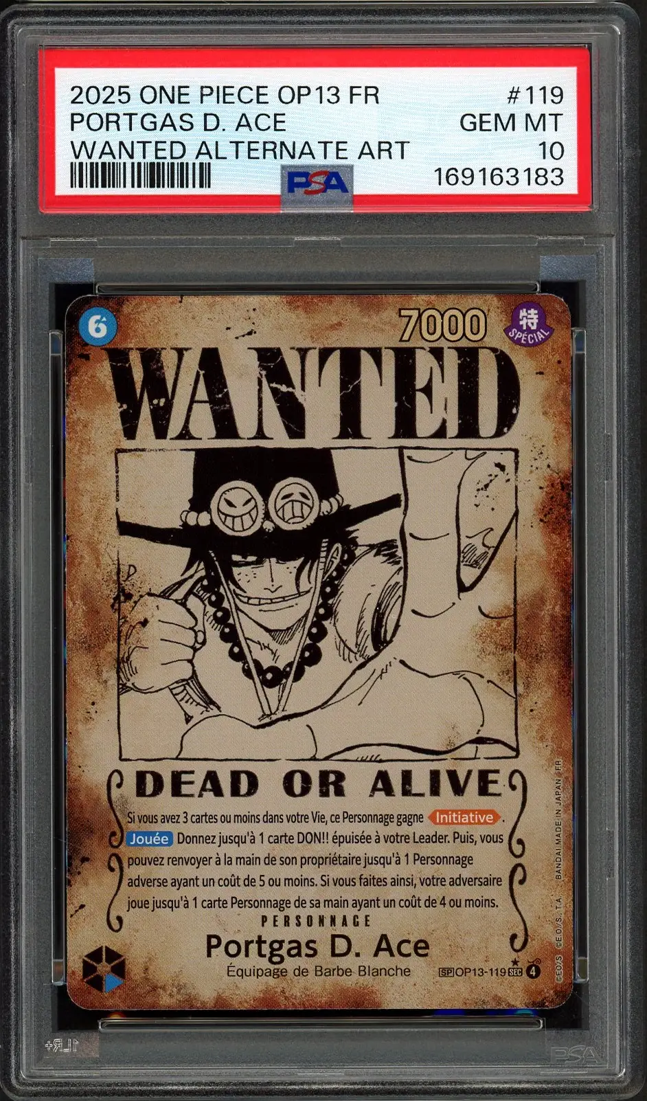 PSA 10 Portgas D. Ace