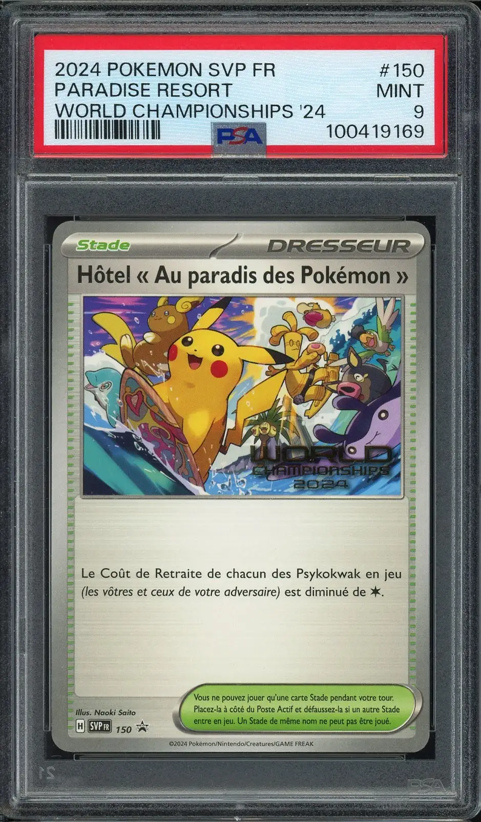 PSA 9 Hôtel "Au Paradis des Pokémon"