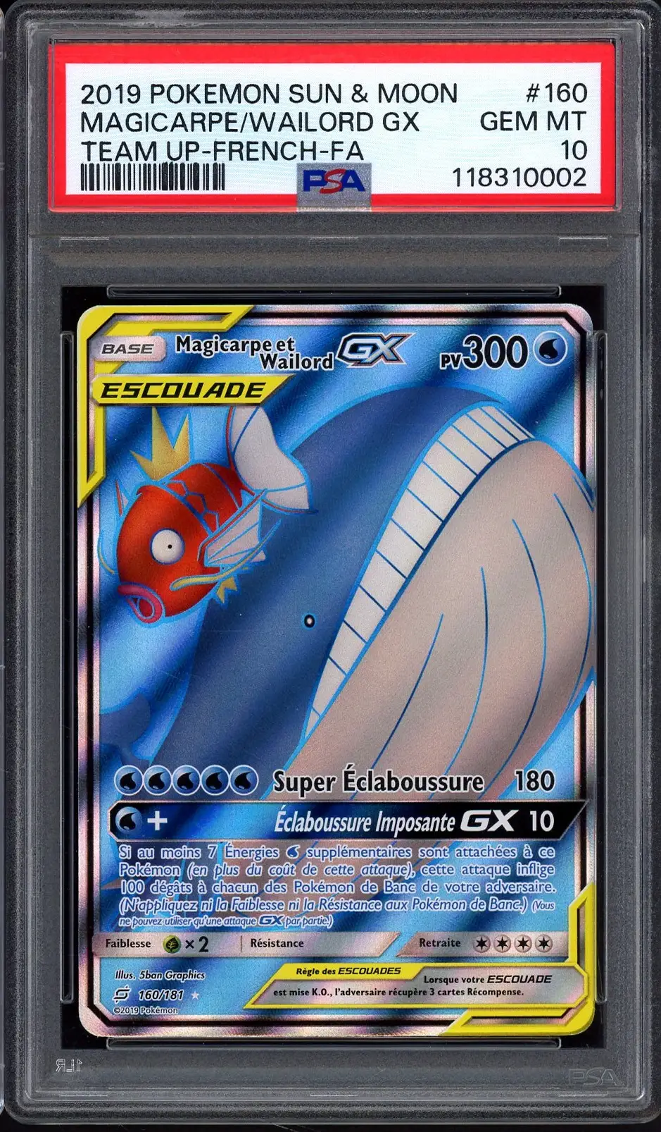 PSA 10 Magicarpe et Wailord Gx