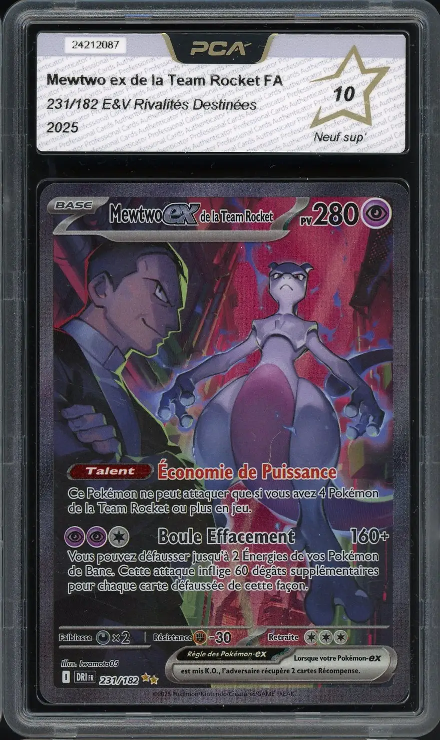 PCA 10 Mewtwo Ex de la Team Rocket