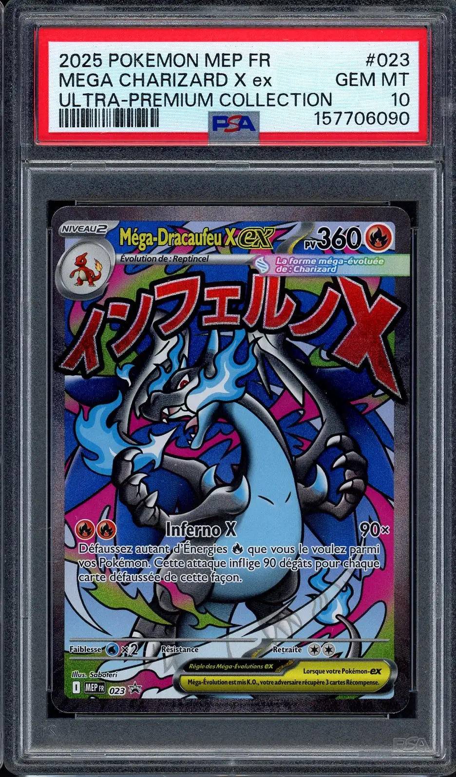 PSA 10 Méga-Dracaufeu X Ex
