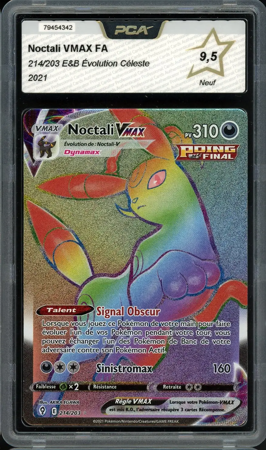 PCA 9.5 Noctali VMax Rainbow