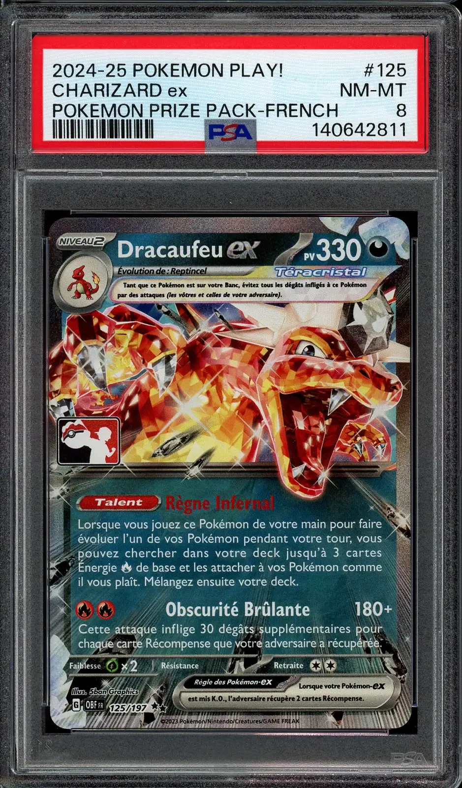 PSA 8 Dracaufeu Ex Stamp