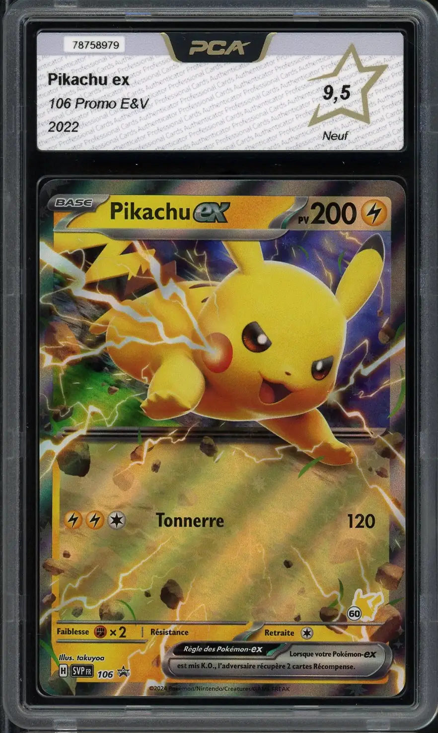 PCA 9.5 Pikachu Ex