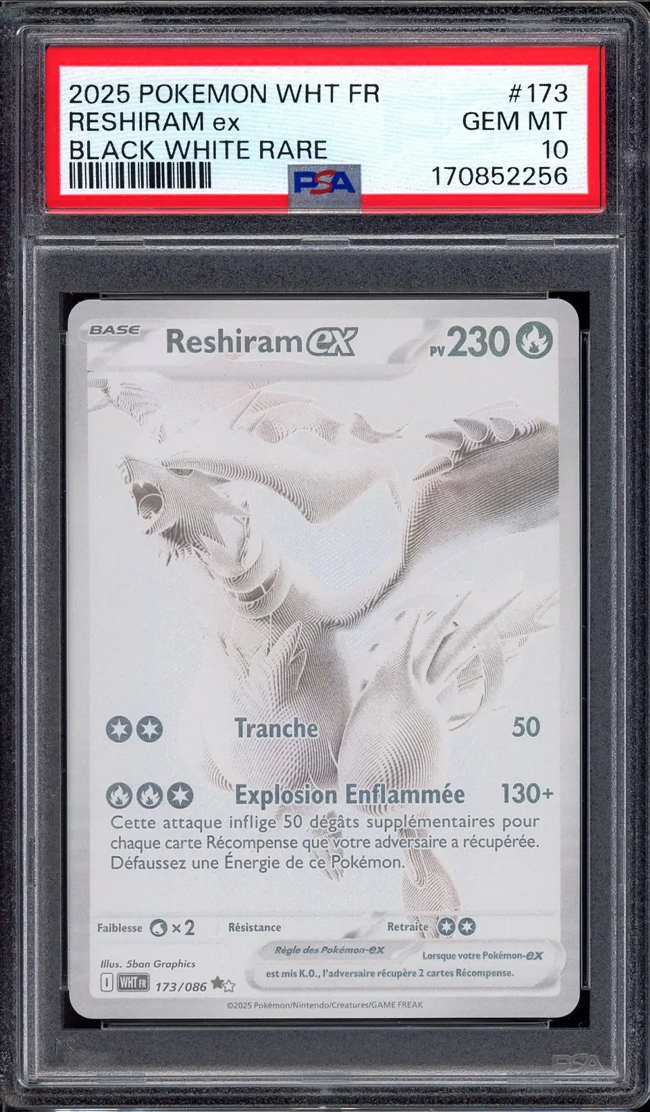 PSA 10 Reshiram Ex