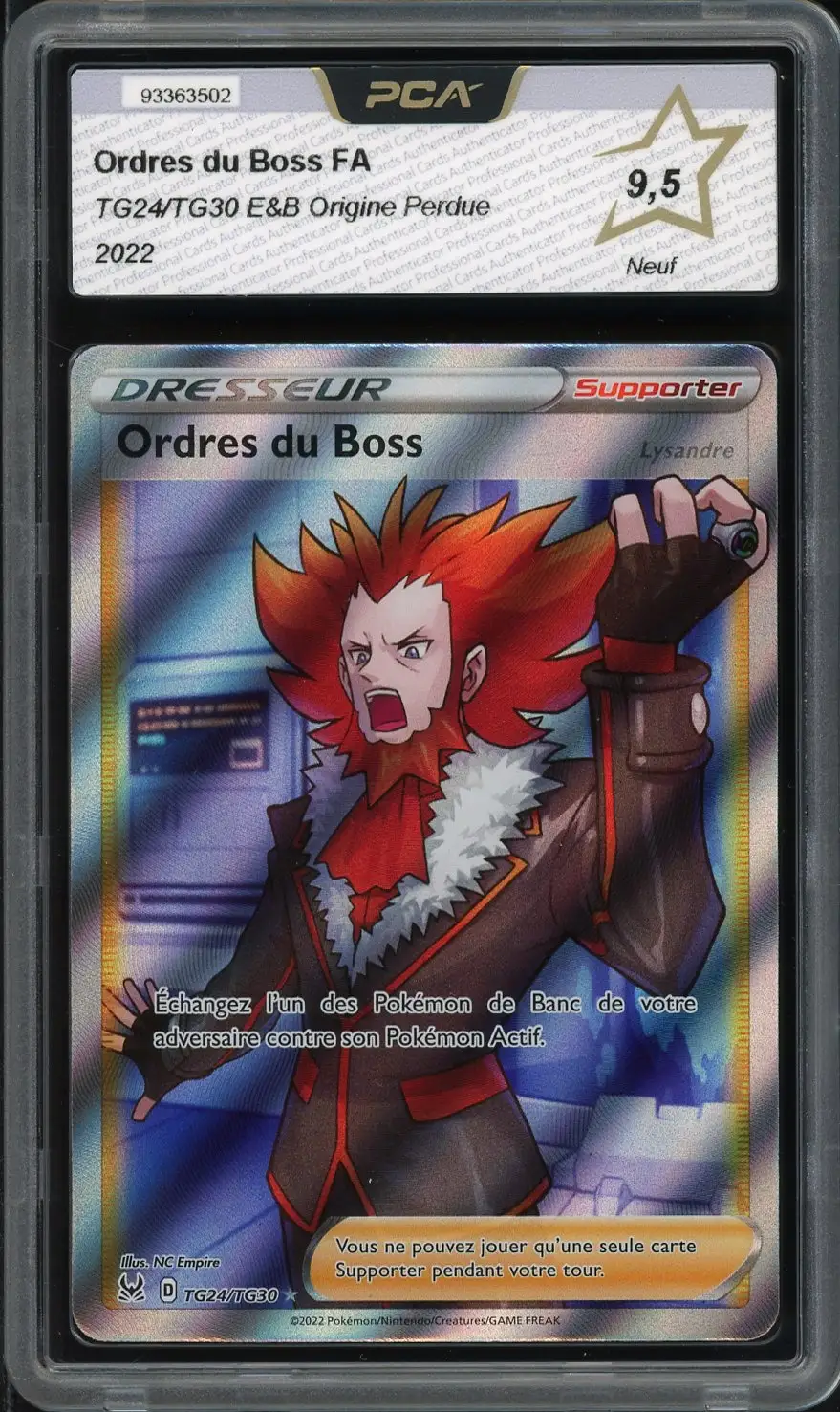 PCA 9.5 Ordres du Boss