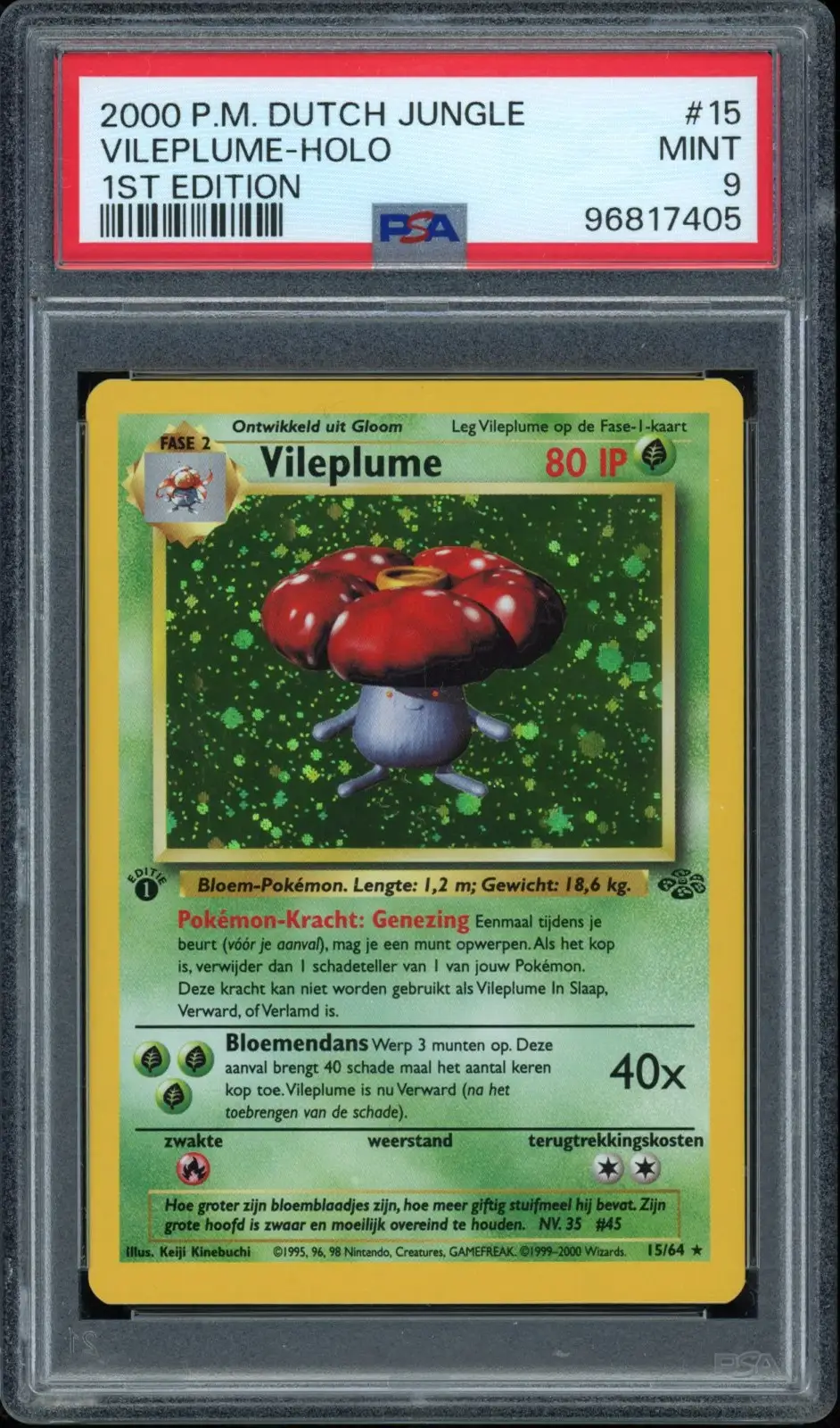 PSA 9 Vileplume Holo