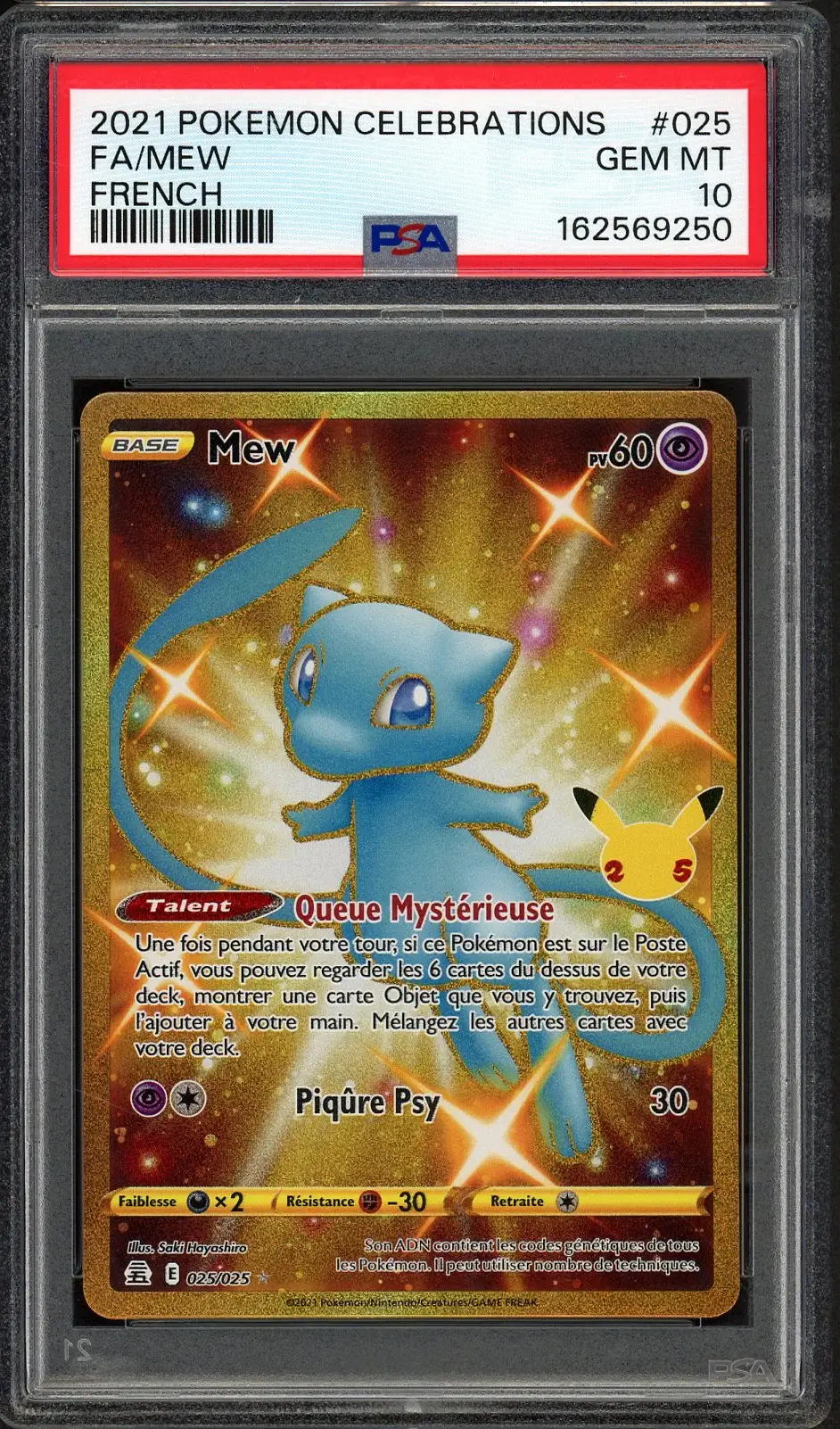 PSA 10 Mew Gold Shiny